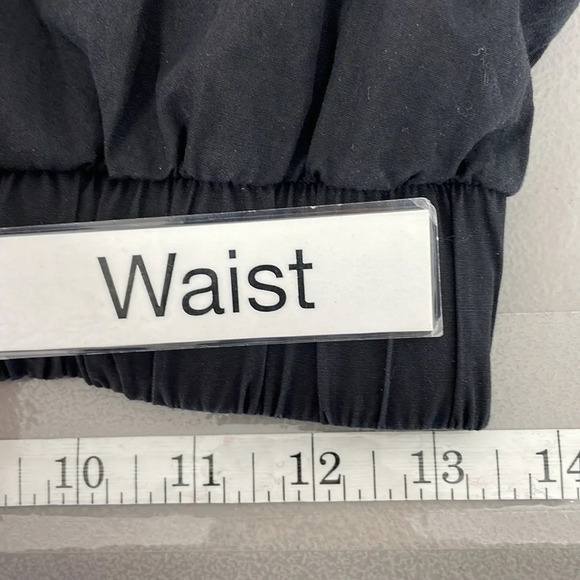 For Days Pants Women's M Medium Black Linen Pull On Straight Leg Organic - Picture 8 of 10